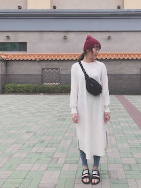 「Chuu」｜「アイテム（ワンピース/ドレス）」を使った、pocariさん（レディース・161cm）の冬コーディネート