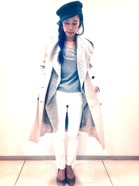 「KATHARINE ROSS（キャサリンロス）のアイテム（その他アウター）」を使った、CHEERFUL.SOUNDSさん（レディース・160cm）の冬コーディネート