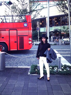 「KATHARINE ROSS（キャサリンロス）のアイテム（ニット/セーター）」を使った、CHEERFUL.SOUNDSさん（レディース・160cm）の冬コーディネート