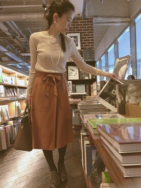 「KATHARINE ROSS（キャサリンロス）のアイテム（ブーティ）」を使った、CHEERFUL.SOUNDSさん（レディース・160cm）の冬コーディネート