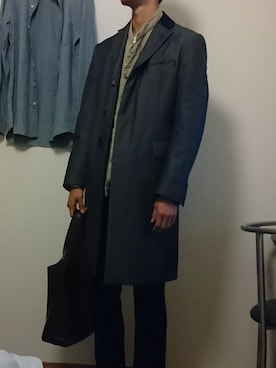 「slowgun（スロウガン）のアイテム」を使った、棒人間さん（メンズ・183cm）の秋コーディネート