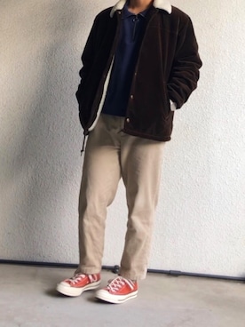「ct70」｜「アイテム（ブルゾン）」を使った、しばばさん（メンズ・163cm）の冬コーディネート
