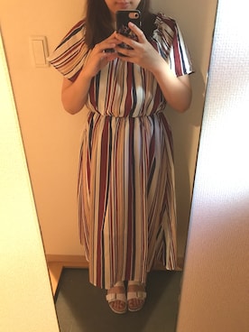 「残暑コーデ」｜「アイテム（ワンピース/ドレス）」を使った、めいさん（レディース・162cm）の秋コーディネート