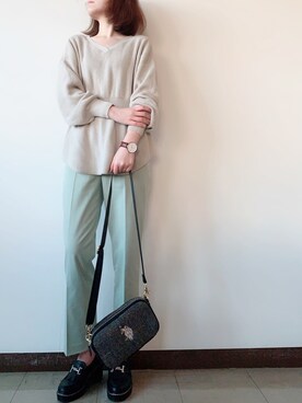 「シャーベットカラー」｜すいかさん（レディース・163cm）の冬コーディネート