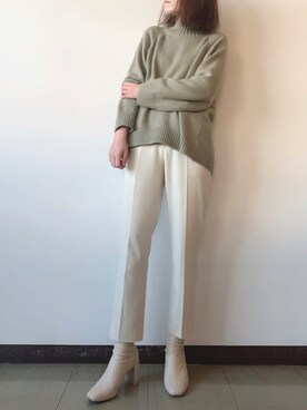 「LOWRYS FARM（ローリーズファーム）のストレッチヒールブーツ　851418（ブーツ）」を使った、すいかさん（レディース・163cm）の冬コーディネート