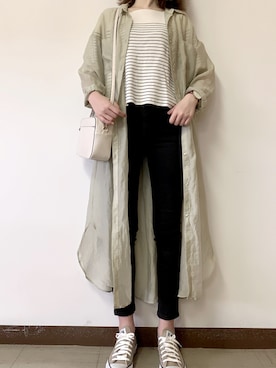 「シアーワンピース」｜「アイテム（腕時計）」を使った、すいかさん（レディース・163cm）の秋コーディネート