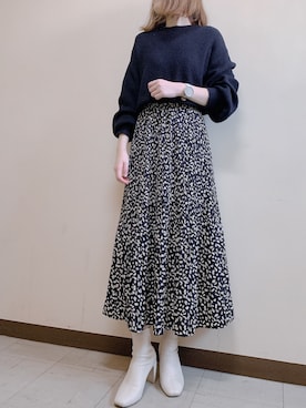 「LOWRYS FARM（ローリーズファーム）のストレッチヒールブーツ　851418（ブーツ）」を使った、すいかさん（レディース・163cm）の秋コーディネート