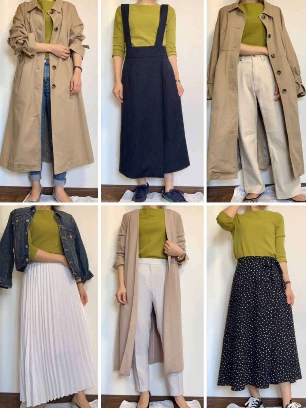 「カジュアルコーデ、大人コーデ、春色、着回しコーデ、ピスタチオ、春コーデ、低身長、低身長コーデ、おうちファッション」｜「CIAOPANICのコットンツイルコート（ステンカラーコート、ベージュ系）」を使った、haruさん（レディース・150cm）の春コーディネートの1枚目の写真