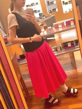 「b-tytto（ビティット）のアイテム」を使った、おぐらあんさん（レディース・156cm）の夏コーディネート