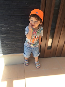 「Little Marc Jacobs（リトルマークジェイコブス）のアイテム（トップス）」を使った、CUETOさん（キッズ・90cm）の冬コーディネート