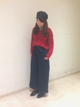 「Samansa Mos2 blue」｜「アイテム（ブーティ）」を使った、togashiさん（レディース・158cm）の秋コーディネート