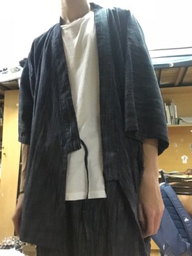 「MUJI」｜「アイテム（浴衣）」を使った、Luka ™さん（メンズ・176cm）の夏コーディネート