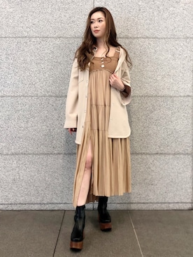 「ラブアンドピース2020」｜「アイテム（ブルゾン）」を使った、MAYUさん（レディース・162cm）の秋コーディネート