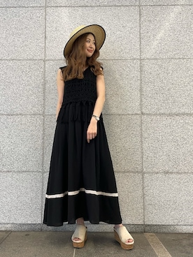 「REDYAZEL（レディアゼル）のアイテム（サンダル）」を使った、MAYUさん（レディース・162cm）の春コーディネート