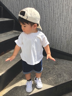 「1歳3ヶ月」｜「アイテム（帽子）」を使った、reishoooさん（キッズ・90cm）の秋コーディネート