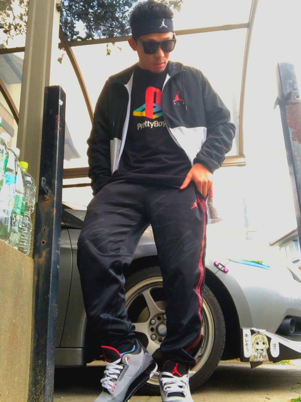 「Jordan、JORDAN3、AIR JORDAN」｜「Jordanのアイテム（帽子、ブラック系）」を使った、takahiroさん（メンズ・171cm）の冬コーディネートの1枚目の写真