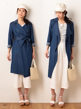 「マリン」｜「アイテム（ジャケット/アウター）」を使った、Roomy'sさん（レディース・167cm）の春コーディネート