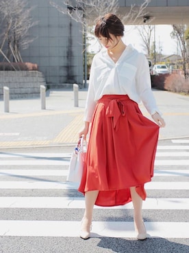 「Roomy's（ルーミーズ）のアイテム（パンプス）」を使った、Roomy'sさん（レディース・167cm）の春コーディネート