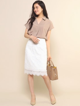 「Roomy's（ルーミーズ）のアイテム（パンプス）」を使った、Roomy'sさん（レディース・167cm）の春コーディネート