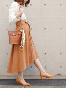 「Roomy's（ルーミーズ）のアイテム（パンプス）」を使った、Roomy'sさん（レディース・164cm）の秋コーディネート