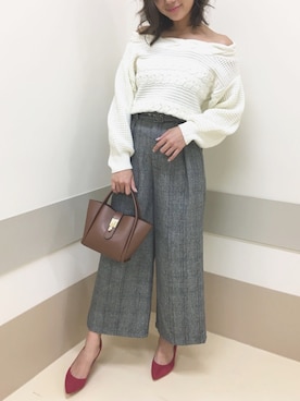 「Roomy's（ルーミーズ）のアイテム（パンプス）」を使った、Roomy'sさん（レディース・167cm）の秋コーディネート