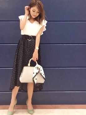 「Roomy's（ルーミーズ）のアイテム（パンプス）」を使った、Roomy'sさん（レディース・158cm）の春コーディネート