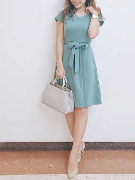 「Roomy's（ルーミーズ）のアイテム（パンプス）」を使った、Roomy'sさん（レディース・167cm）の夏コーディネート