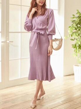 「ROYAL PARTY（ロイヤルパーティー）のシアーポシェット（ショルダーバッグ）」を使った、Roomy'sさん（レディース・167cm）の冬コーディネート
