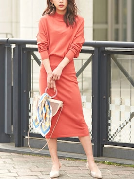 「ROYAL PARTY（ロイヤルパーティー）のシアーポシェット（ショルダーバッグ）」を使った、Roomy'sさん（レディース・167cm）の冬コーディネート
