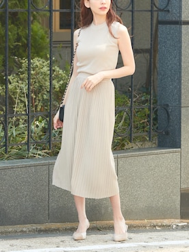 「Roomy's（ルーミーズ）のアイテム（スカート）」を使った、Roomy'sさん（レディース・167cm）の春コーディネート