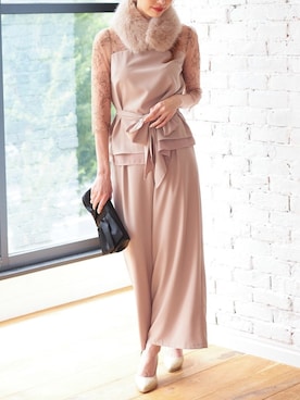 「Roomy's（ルーミーズ）のアイテム（ドレス）」を使った、Roomy'sさん（レディース・167cm）の秋コーディネート