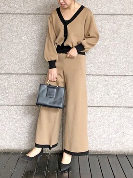 「Roomy's（ルーミーズ）のアイテム（その他パンツ）」を使った、Roomy'sさん（レディース・163cm）の冬コーディネート