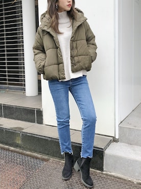 「ファイバーダウン」｜Roomy'sさん（レディース・163cm）の冬コーディネート