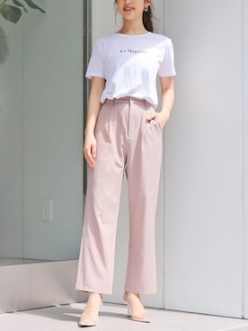 「Roomy's（ルーミーズ）のアイテム（その他パンツ）」を使った、Roomy'sさん（レディース・163cm）の春コーディネート