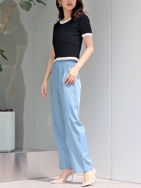 「Roomy's（ルーミーズ）のアイテム（その他パンツ）」を使った、Roomy'sさん（レディース・163cm）の夏コーディネート