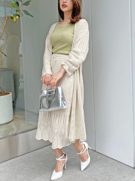 「Roomy's（ルーミーズ）のアイテム（スカート）」を使った、Roomy'sさん（レディース・163cm）の春コーディネート