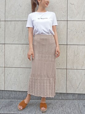 「Roomy's（ルーミーズ）のアイテム（スカート）」を使った、Roomy'sさん（レディース・163cm）の夏コーディネート
