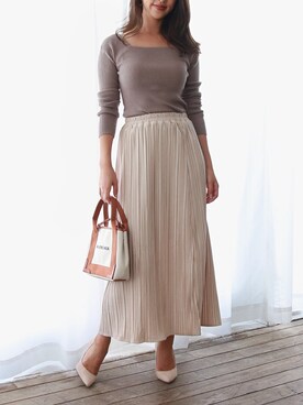 「Roomy's（ルーミーズ）のアイテム（スカート）」を使った、Roomy'sさん（レディース・163cm）の秋コーディネート