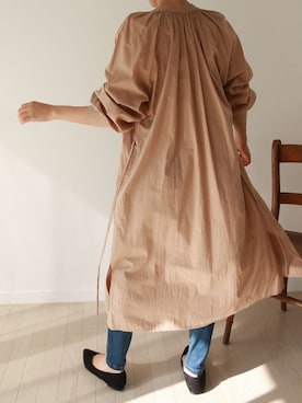 「Roomy's（ルーミーズ）のアイテム（シャツワンピース）」を使った、Roomy'sさん（レディース・163cm）の秋コーディネート