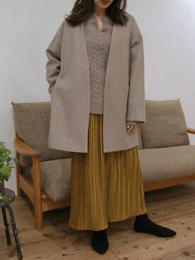 「一押しのアウタースタイル」｜Roomy'sさん（レディース・163cm）の冬コーディネート