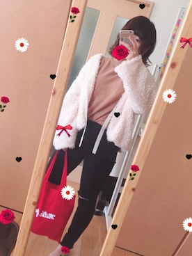 「AS KNOW AS PINKY（アズノゥアズピンキー）のアイテム（ブルゾン）」を使った、SHIHOさん（レディース・152cm）の秋コーディネート