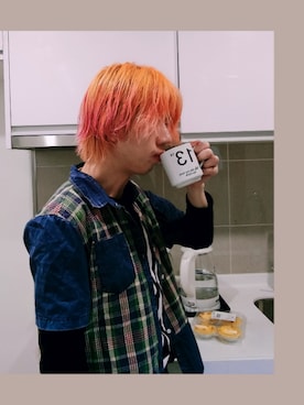 「Handmade（ハンドメイド）のアイテム（その他アウター）」を使った、Loseyocherさん（メンズ・177cm）の春コーディネート