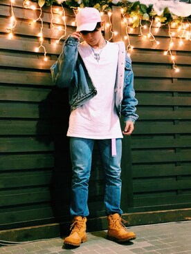 「Levi's（リーバイス）のアイテム（デニムジャケット、ブルー系）」を使った、SOUICHIROUさん（メンズ・174cm）の冬コーディネート