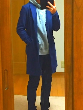 「improves（インプローブス）のアイテム（チェスターコート）」を使った、yutoさん（メンズ・171cm）の冬コーディネート