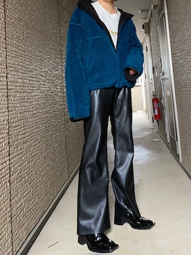 「MARTINE ROSE（マーティンローズ）のアイテム（ローファー）」を使った、kotarouuuunさん（メンズ・178cm）の冬コーディネート