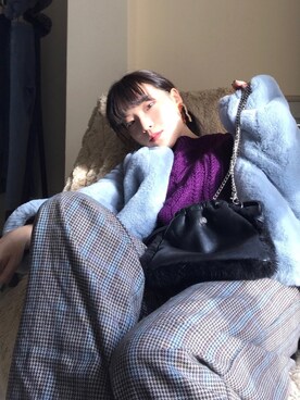 「SALON adam et rope'（サロン アダム エ ロペ）のアイテム（その他アウター）」を使った、瑪麗星さん（レディース・162cm）の秋コーディネート