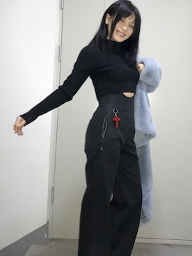 「SALON adam et rope'（サロン アダム エ ロペ）のアイテム（その他アウター）」を使った、瑪麗星さん（レディース・162cm）の冬コーディネート