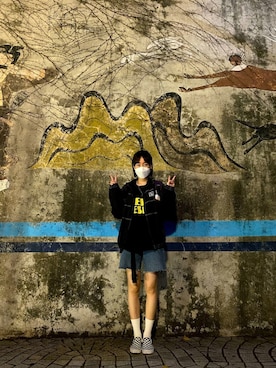 「VANS（バンズ）のVANS / SLIP ON（スニーカー、その他）」を使った、jejeO7O5さん（レディース・169cm）の秋コーディネート