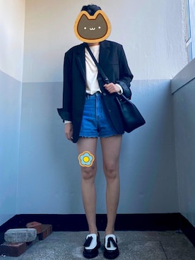 「MSCHF（ミスチーフ）のアイテム（パンツ）」を使った、jejeO7O5さん（レディース・169cm）の秋コーディネート