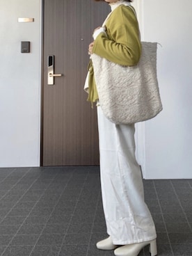 「mel（メル）のアイテム（バッグ）」を使った、なぎささん（レディース・157cm）の冬コーディネート